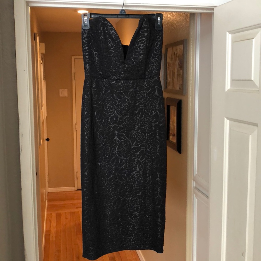 Black midi dress